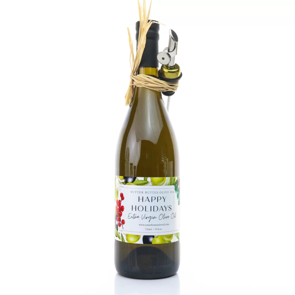 Holiday Label Extra Virgin Olive Oil (750ml) - Sutter Buttes Olive Oil