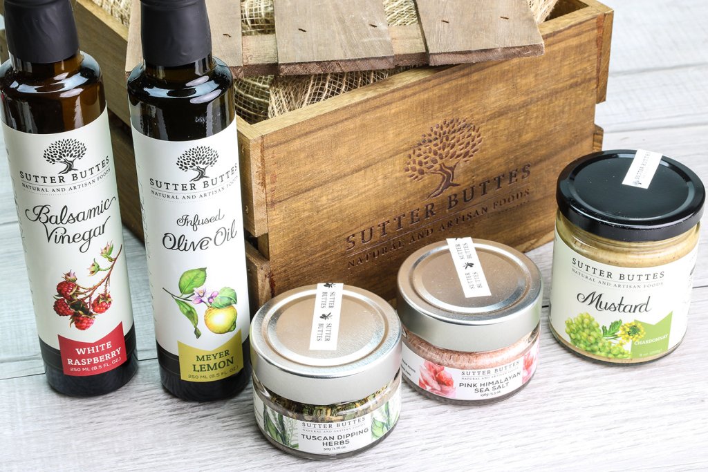 Salad Lovers Gift Crate – Meyer Lemon Olive Oil & Raspberry Balsamic - Sutter Buttes Olive Oil